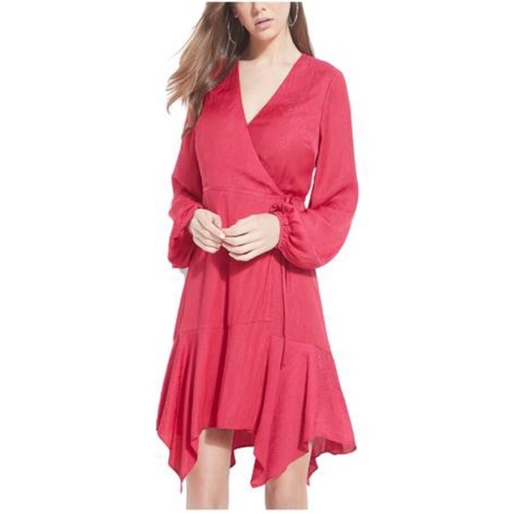 New GUESS Womens Pink Paisley Long Sleeve Dress SZ S - Picture 2 of 4